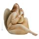 ANGELO CON LIUTO Statuetta statuina figura porcellana Capodimonte fatto a mano Made in Italy