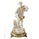 VENDITORE DI FRUTTA Statuetta statuina figura porcellana Capodimonte fatto a mano Made in Italy