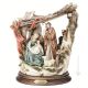 PICCOLO PRESEPE Statuetta statuina figura porcellana Capodimonte fatto a mano Made in Italy