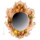 SPECCHIERA FRUTTA Specchio decorativo ceramica artistica stile Barocco dettaglio oro 24k Made in Italy