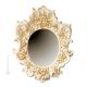 SPECCHIERA CRISTALLI & ROSE Specchio decorativo ceramica artistica stile Barocco dettaglio oro 24k Made in Italy