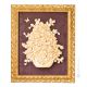 QUADRO decorativo ceramica artistica stile Barocco dettaglio oro 24k Made in Italy