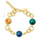 BRACCIALE FIORATO ORO bigiotteria artistica braccialetto perle in vetro di Murano con oro 18k fatto a mano autentico Made in Italy