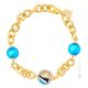 BRACCIALE FUNNY bigiotteria artistica braccialetto perle in vetro di Murano con oro 18k fatto a mano autentico Made in Italy