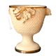 COPPA Decorazione da tavolo centrotavola ceramica artistica stile Barocco colore oro 24k cristalli swarovski