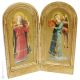 ANGELI MUSICANTI icona religiosa in legno decorata a foglia oro stampa musicanti Beato Angelico