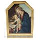 MADONNE icona religiosa in legno decorata a foglia oro stampa Madonna Botticelli