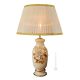 LAMPADA da tavolo abat-jour ceramica artistica stile Barocco dettaglio oro 24k cristalli swarovski