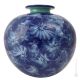 VASO PALLA MILLEFIORI BLU Vaso in ceramica Friulano fatto e dipinto a mano autentico Made in Italy