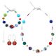 PARURE MILLEFIORI bigiotteria artistica set collana collier bracciale orecchini perle in vetro di Murano fatta a mano autentico Made in Italy