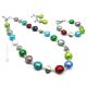 PARURE FRANCESCA bigiotteria artistica set collana collier bracciale orecchini perle in vetro di Murano fatta a mano autentico Made in Italy