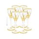 CALICE LIQUORE CRYSTAL OPERA Set 6 bicchieri liquore cristallo dipinto a mano colore oro 24k Venezia autentico Made in Italy