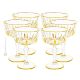 CALICE CHAMPAGNE CRYSTAL OPERA Set 6 bicchieri champagne cristallo dipinto a mano colore oro 24k Venezia autentico Made in Italy