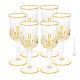 CALICE VINO ROSSO CRYSTAL OPERA Set 6 bicchieri vino cristallo dipinto a mano colore oro 24k Venezia autentico Made in Italy