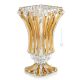 CRYSTAL PRAGUE Vaso cristallo dipinto a mano dettagli colore oro 24k Venezia autentico Made in Italy 