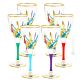 CALICE ACQUA PRESTIGE TRIX Set 6 bicchieri vino cristallo dipinto a mano colore oro 24k Venezia autentico Made in Italy