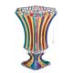 PRESTIGE PRAGUE Vaso cristallo dipinto a mano dettagli colore oro 24k Venezia autentico Made in Italy 