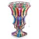 VASO PRESTIGE CASCADE Vaso cristallo dipinto a mano dettagli colore oro 24k Venezia autentico Made in Italy