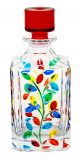 BOTTIGLIA LAURUS Bottiglia Liquore Cristallo Dipinto Mano Colori Tradizione Venezia