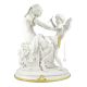 VIA DELL'AMORE - CUPIDO Statuetta Statua Statuina Porcellana Capodimonte Fatto a Mano Made in Italy Altezza 65cm