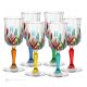 CALICE VINO BIANCO OPERA Set 6 Calici bicchieri vino cristallo dipinti a mano Venezia autentico Made in Italy 