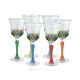 CALICE VINO ADAGIO LIGHT Set 6 Calici bicchieri vino cristallo dipinti a mano Venezia autentico Made in Italy 