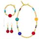 PARURE WENDY bigiotteria artistica set collana collier bracciale orecchini perle in vetro di Murano con argento 925 fatta a mano autentico Made in Italy